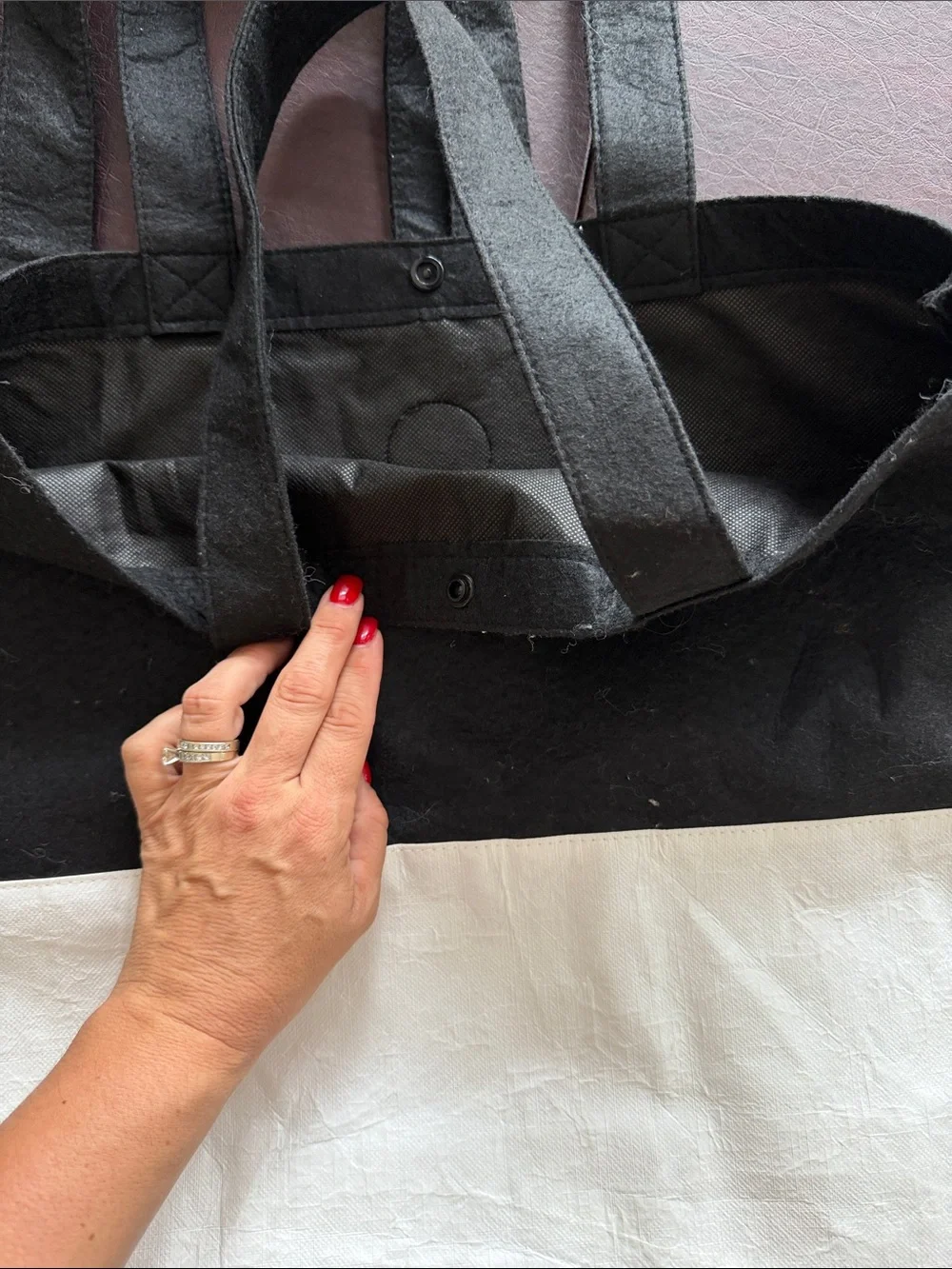 lululemon athletica Black and White Colorblock Tote Set of 3